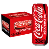Soda sans sucres COCA-COLA - Pack canettes 12x33cl