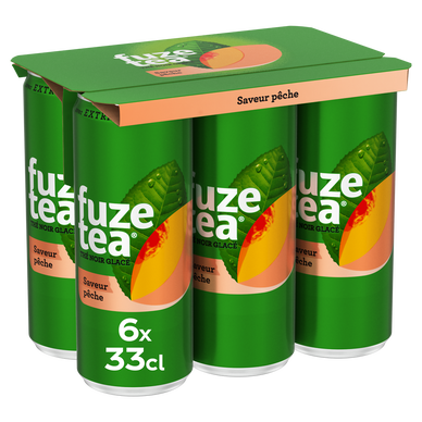 Boisson Thé Glacé Pêche FUZETEA - Pack canettes 6x33cl