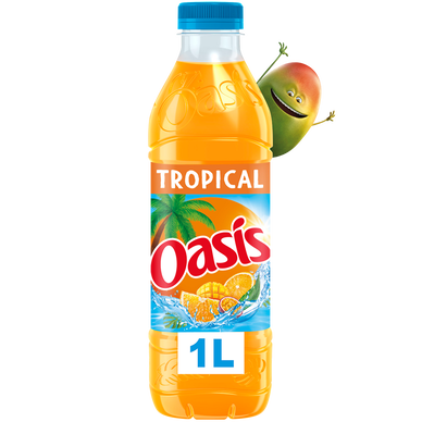 Boisson aux fruits Tropical OASIS - la bouteille de 1L