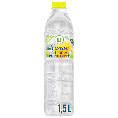 Boisson à base d'eau de source arômatisée citron-citron vert sans sucre  1,5L
