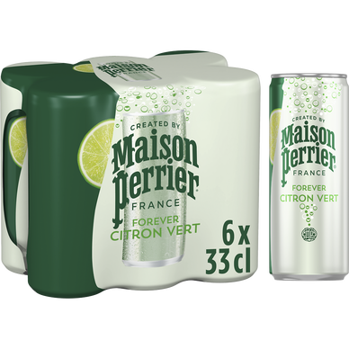 Boisson Gazeuse aromatisée Citron Vert MAISON PERRIER FOREVER 6x33cl