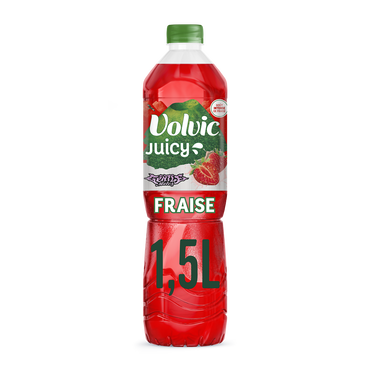 Eau aromatisée minérale au jus de fraise VOLVIC JUICY 1,5l