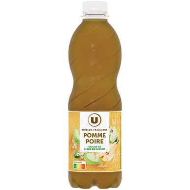 Boisson aux fruits Pomme / poire / fleur de sureau - Bouteille PET 1L