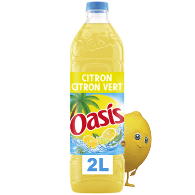 Boisson aux fruits  Citron - Citron vert OASIS - Bouteille 2L PET
