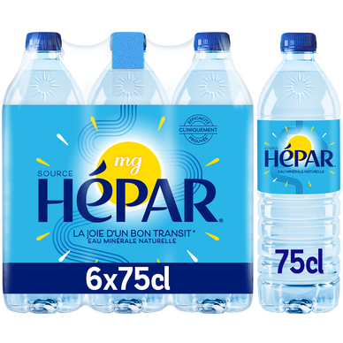 Eau minérale naturelle HEPAR - 6x75cl