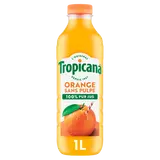 Jus d'orange pure premium sans pulpe TROPICANA, 1l