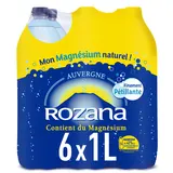 Eau minérale naturelle gazeuse ROZANA, 6x1l