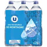 Eau de source de montagne  6 bouteilles bouchon sport de 75cl