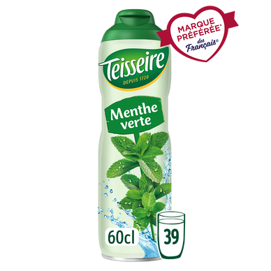 Sirop de Menthe verte TEISSEIRE, bidon 60cl