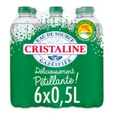 Eau de source gazéifiée CRISTALINE - 6x50 cl