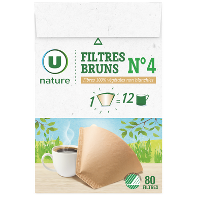 Filtres bruns à café N°4 -12 unités