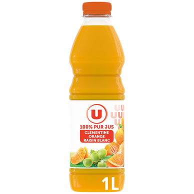 Pur jus clémentine orange raisin  bouteille de 1l