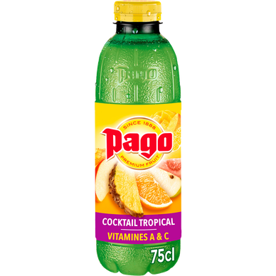Jus cocktail tropical vitamines A & C PET - PAGO - 0,75L
