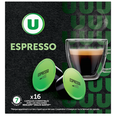 Café Capsules espresso - compatible DOLCE GUSTO - x16