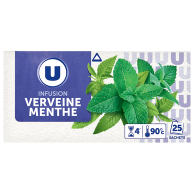 Infusion verveine menthe boîte x25 sachets 32,5g