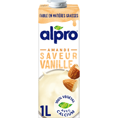 Boisson végétale lait d'amande vanille ALPRO -brique 1l