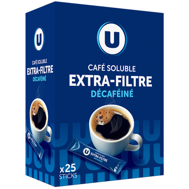 Café soluble extra filtre décaféiné - x25 - 50g