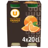 Pur jus d'orange sans pulpe verre perdu 4x200ML