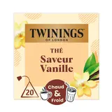 Thé noir saveur vanille TWININGS x20 sachets 32g
