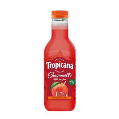 Pur Jus frais réfrigéré d'orange sanguine TROPICANA - Bouteille 90cl
