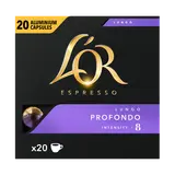 Café Capsules L'OR LUNGO PROFONDO N°8 - compatible NESPRESSO - x20