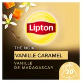 Thé noir à la vanille de Madagascar et au caramel LIPTON, x20 sachetspyramide, 34g