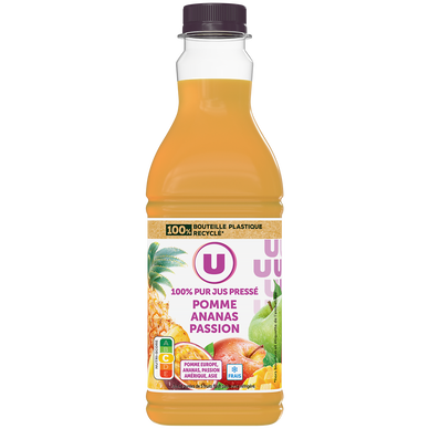 Pur jus réfrigéré Pomme Ananas passion RPET 90cl