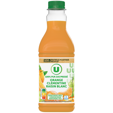 Pur jus réfrigéré orange/clémentine/raisin blanc - bk 90cl