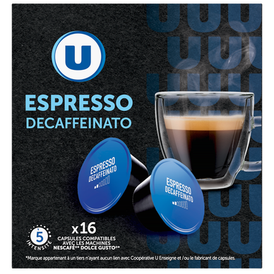 Café Capsules espresso décaféïné - compatible DOLCE GUSTO - x16