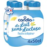 Lait Sans Lactose 1% MG UHT CANDIA+ - Bouteille 4x50cl