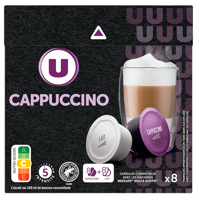 Café capsules café cappucino - Compatible DOLCE GUSTO - x16
