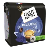 Café dosettes CARTE NOIRE DÉCAFÉINÉ N°5 - x36