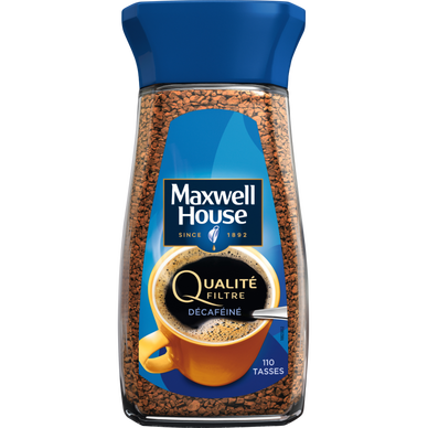 Café soluble MAXWELL HOUSE Qualité Filtre Décaféiné - 200g