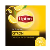 Thé noir citron au citron d'Espagne LIPTON, x20 sachets pyramide, 34g