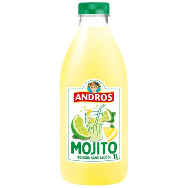 Boisson Mojito sans alcool ANDROS - Bouteille de 1l