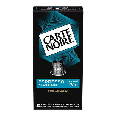 Café Capsules CARTE NOIRE Espresso Classique N°7 - compatible NESPRESSO - x10