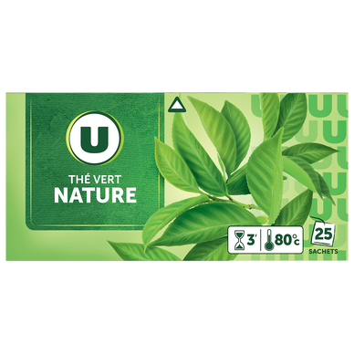 Thé vert nature U x25 sachets 32,5g