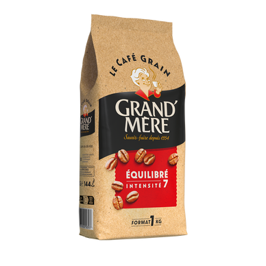 Café grains Equilibre GRAND-MERE, sachet 1kg