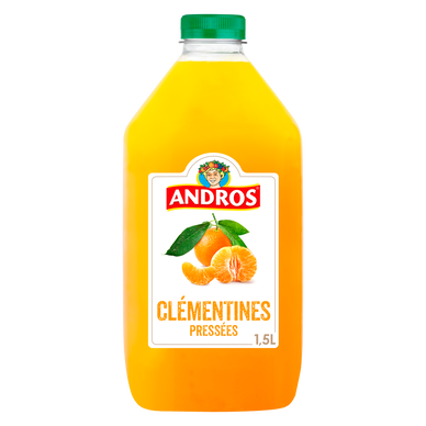 Pur jus réfrigéré clémentine sans sucres ajoutés ANDROS - Bouteille 1,5L