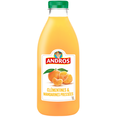 Jus réfrigéré clémentines et mandarine pressées ANDROS - Bouteille 1L