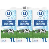 Lait UHT demi écrémé - 6 briques de 1L