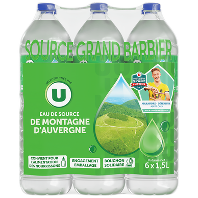 Eau de source de montagne d'Auvergne  6x1,5l