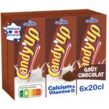 Boisson lactée Chocolat CANDIA CANDY'UP - Briquettes 6x20cl