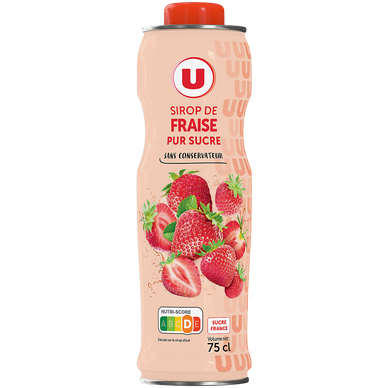 Sirop de fraise  bidon de 75cl