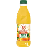 Pur jus d'orange sans pulpe, zéro résidu de pesticides, bouteille 1L