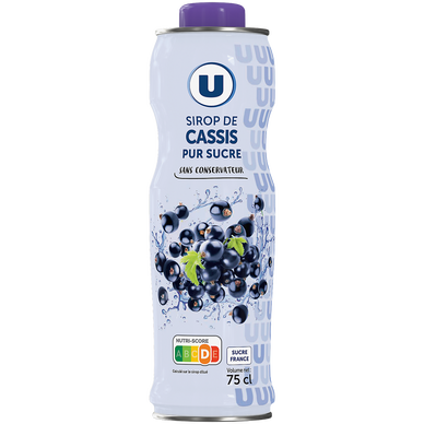Sirop de cassis  bidon de 75cl