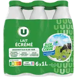 Lait écrémé Bleu Blanc Coeur -  6 bouteilles de 1L