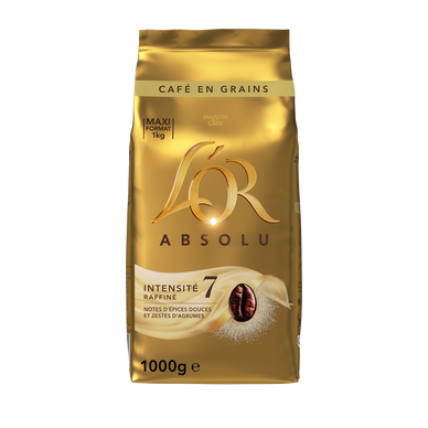 Café en grains L'OR ABSOLU 1kg