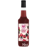 Sirop de recette gourmande cerise/mûre  bouteille de 70cl