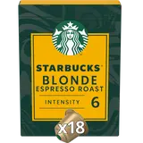 Café Capsules STARBUCKS BLONDE ESPRESSO ROAST N°6 - compatible NESPRESSO - x18